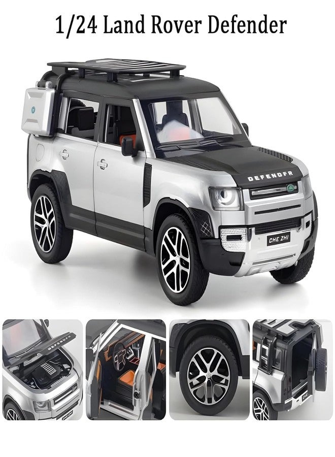Spindoo 1:24 Die-Cast Land Rover Defender SUV Model Car - Pull Back Toy Car with Sound & Light | Unbreakable Alloy Metal Vehicle for Kids 3+ | Collector’s Model (Random Color) - Image 3